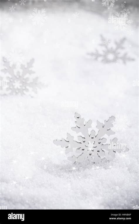 Winter Background With Artificial Snowflake Stock Photo Alamy