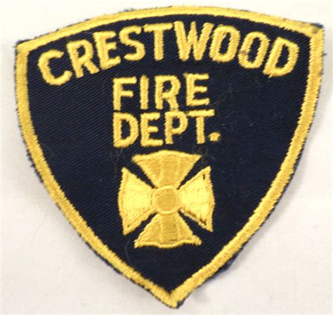 Crestwood Fire Department Uniform Patch Fd Yl Dragonfly Whispers