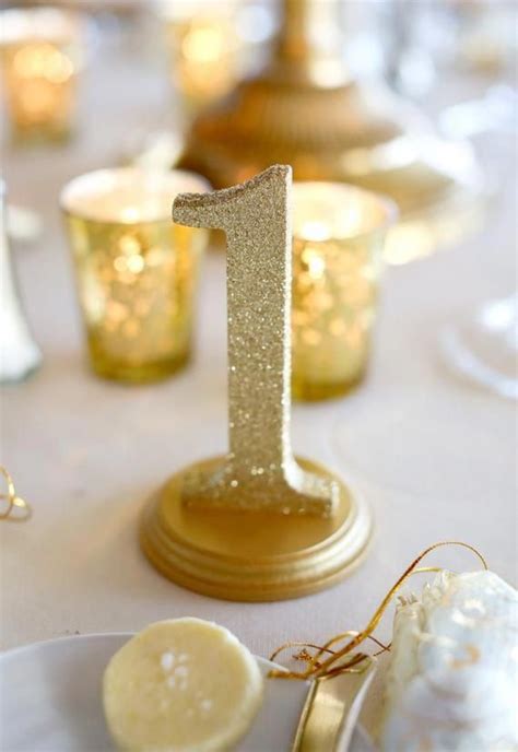 Glitter Table Numbers For Wedding Decor Table Number Signs For Wedding