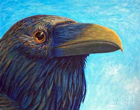 The Prophet By Brian Commerford Painting Raven Raven Art