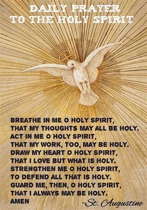 St Augustines Prayer To The Holy Spirit Awestruck