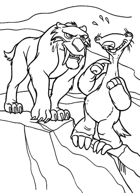 Saber Tooth Tiger Coloring Clip Art Library