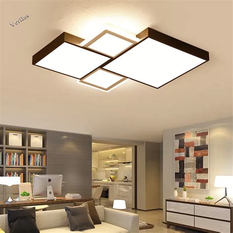 2018 Geometric Modern Led Ceiling Lights For Living Room Bedroom Ac85