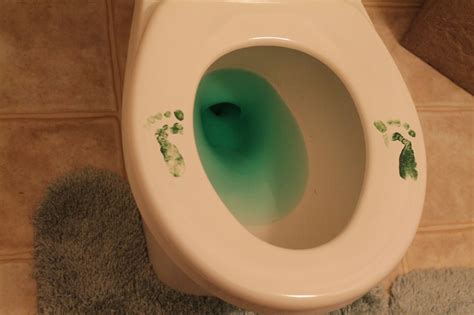 Dye The Toilet And Make Little Footprints Little Footprints