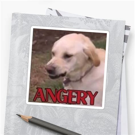 Angery Doggo Sticker By Wilu Redbubble