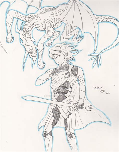 Fire Emblem Fates Corrin Dragon Form Sketch By Redcaliburn On Deviantart