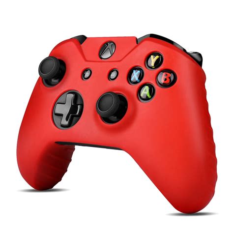 Xbox One Controller Case Red Soft Silicone Gel Rubber Grip Case