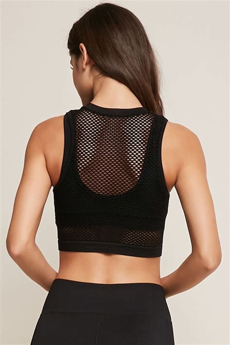 Crop Top Deportivo De Red Mujer Deportiva 2000239682 Forever 21