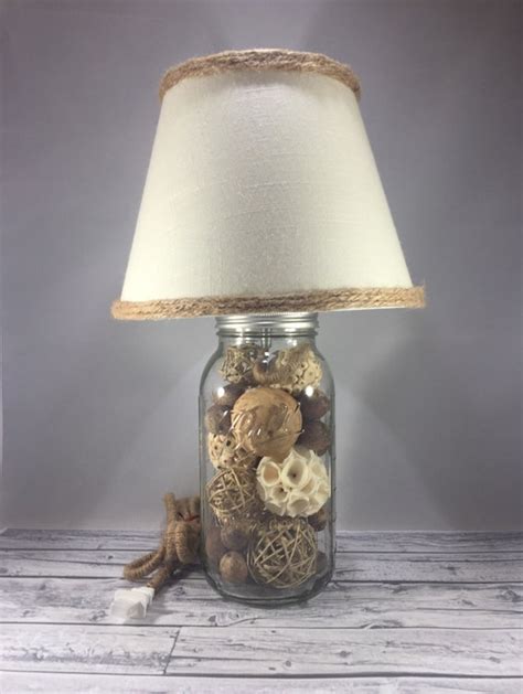 Mason Jar Light With Handmade Shade Mason By Theoldweatheredbarn