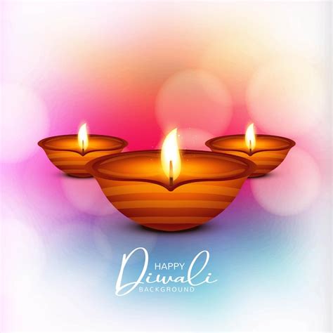 Free Vector Illustration Of Burning Diya On Happy Diwali Holiday
