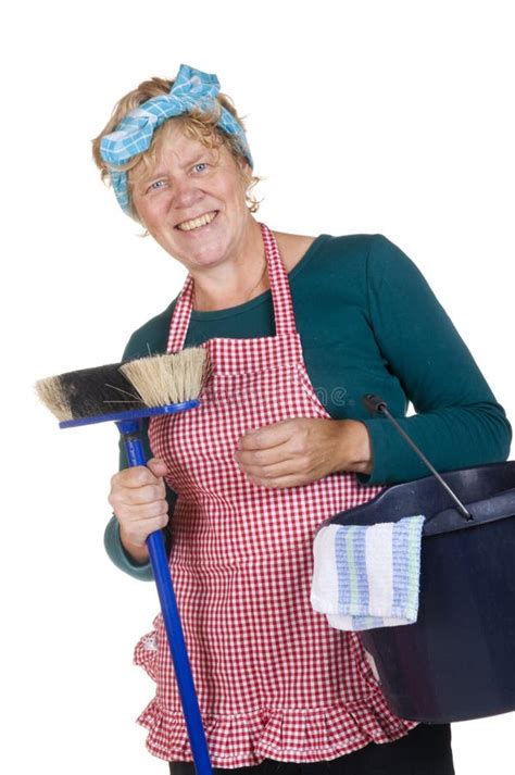 Friendly Typical House Wife Stock Photo Image Of Funny House 7631190