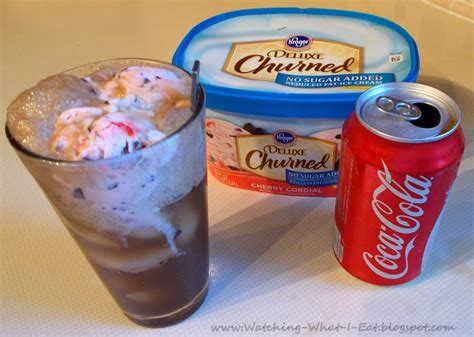 Watching What I Eat Cherry Cordial Ice Cream Coke Float A Fun Spin On The Classic Ice Cream Drink