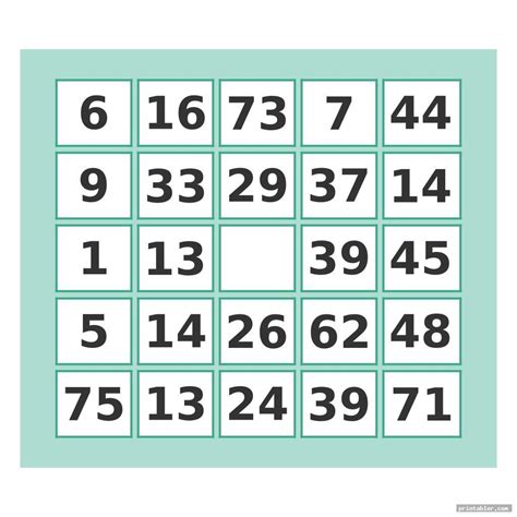 100 Free Printable Bingo Cards 1 75 Bingo Call Sheet Templates At