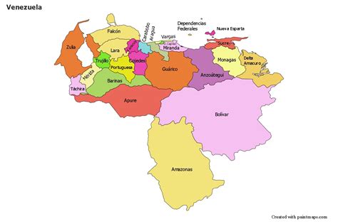 Blank Map Of Venezuela Municipalities Of Venezuela Ma