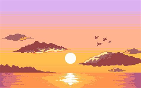 Pin By Daniela Cuetti On Logo Pixel Art Landscape Cool Pixel Art Scenery Wallpaper