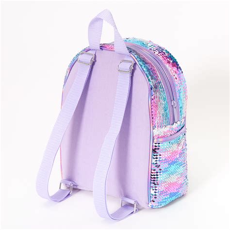 Reversible Sequin Small Backpack Purple Claires Us