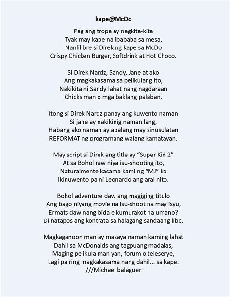Tula Tungkol Sa Pilipinas Week Of Mourning