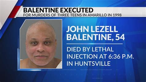 John Balentine Executed Wednesday Evening In Huntsville After 1998