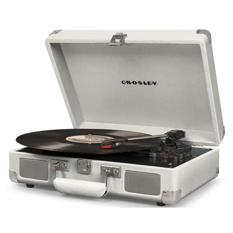 Crosley Cruiser Deluxe Portable Turntable White Sand Gear4music