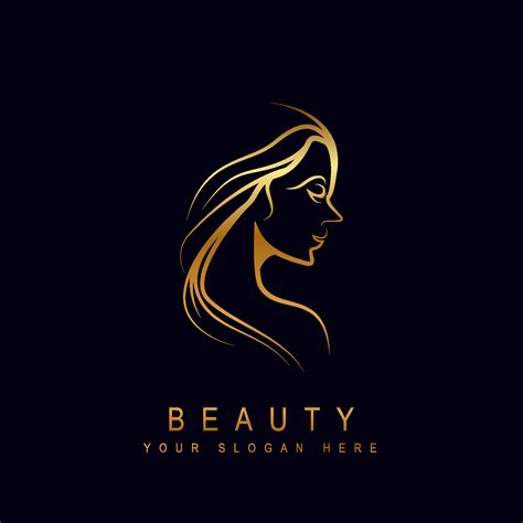 Beauty Woman Logo Design Line Art Style Design Beautiful Girl Head
