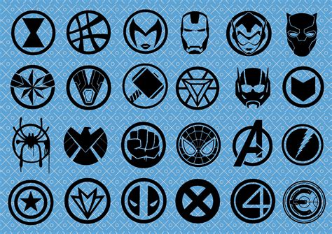 Marvel Superhero Logos Svg Etsy Canada