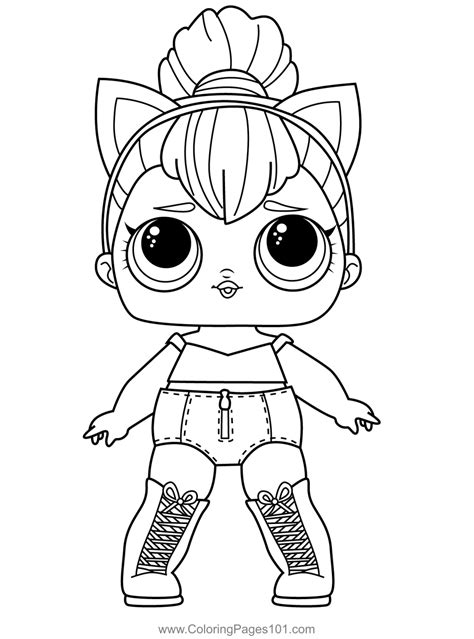Kitty Queen Lol Surprise Coloring Page For Kids Free Lol