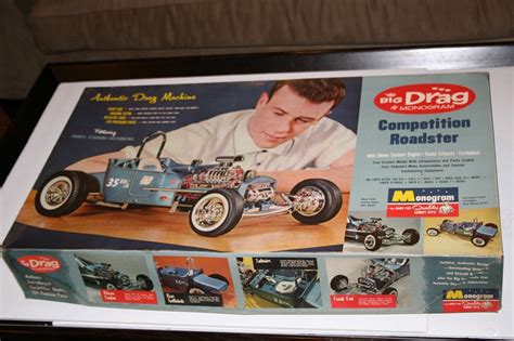 Monogram 18 Scale Big Drag Competition Roadster Car Kit Mint Unbuilt