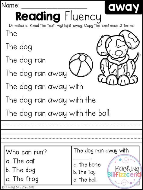 Free Kindergarten Reading Fluency And Comprehension Set 1 Memahami