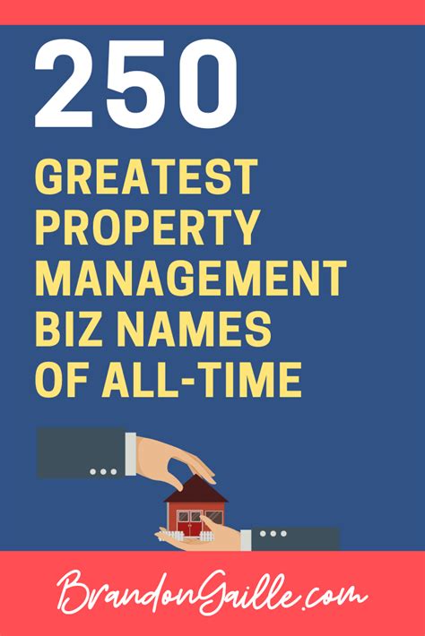 A business name that lets your customer know what solutions you provide or the core values your business hold is a great way to make your business appear. 250 Great Property Management Company Names ...