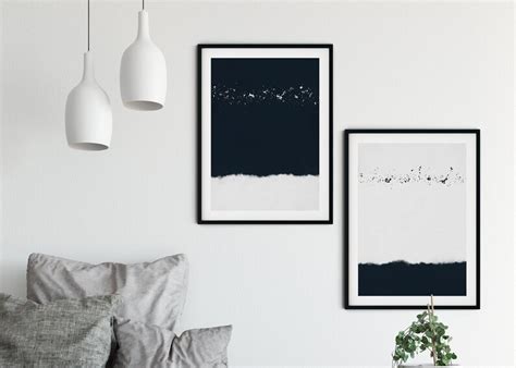 Black And White Wall Art Set Of 2 Printable Wall Art Black Etsy