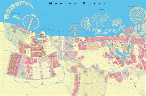 Large Scale Tourist Map Of Dubai Dubai Large Scale To