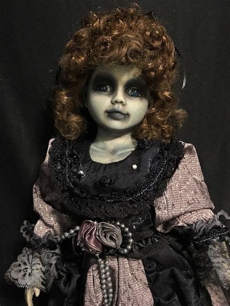 Gothic Girl Ghost Haunted Ooak Assemblage Art Porcelain Doll Zombie G Taylor Ebay Scary