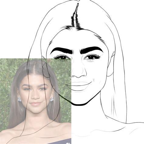 Zendaya Coloring Pages Practice Your Shadingcoloring Etsy Australia