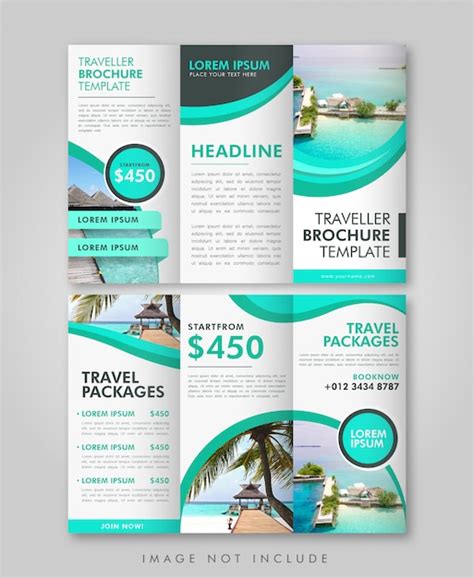 Tri Fold Travel Brochure Template Free Premium Vector Download