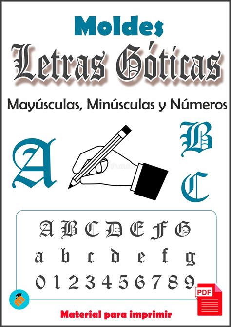 Molde De Letras Goticas Para Imprimir 50 Letras Góticas Para Romper