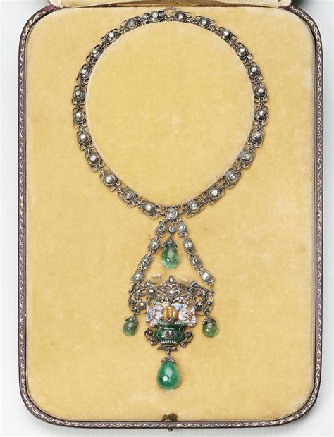 1860s Spanish Elizabethan Renaissance Necklace Earrings Ring Jewelry