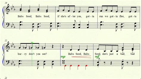 Babs Seed Easy Piano Sheets With Lyrics Sheet Download In