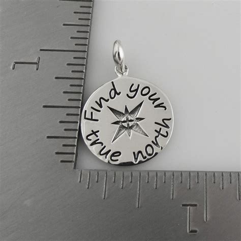 Find Your True North Compass Pendant Charm 925 Sterling Etsy