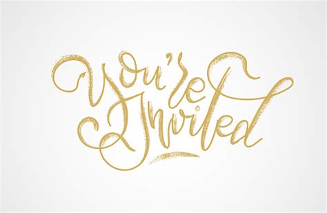 Lettering Youre Invited Stock Illustration Download Image Now Istock
