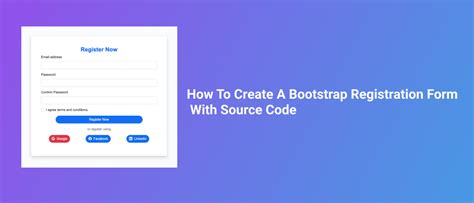 Registration Form Using Bootstrap With Source Code
