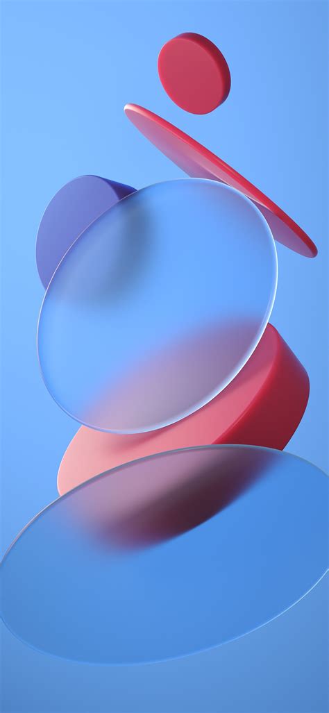 An Abstract Image Of Red And Blue Shapes