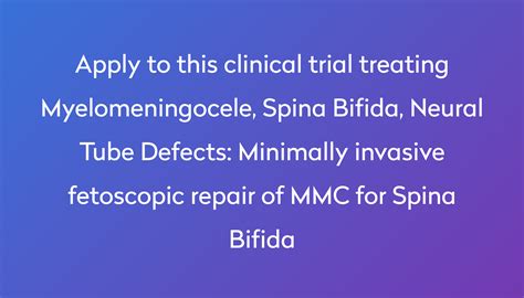 Minimally Invasive Fetoscopic Repair Of Mmc For Spina Bifida Clinical