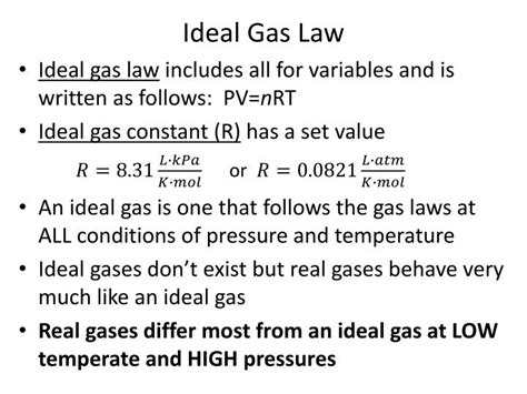 The value of r depends on the units used. PPT - Gas Laws and Nature of Gases PowerPoint Presentation - ID:5702876