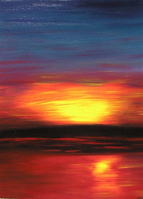 Sunset Artwork By Abstract Artist Glenn Farquhar Using Artist