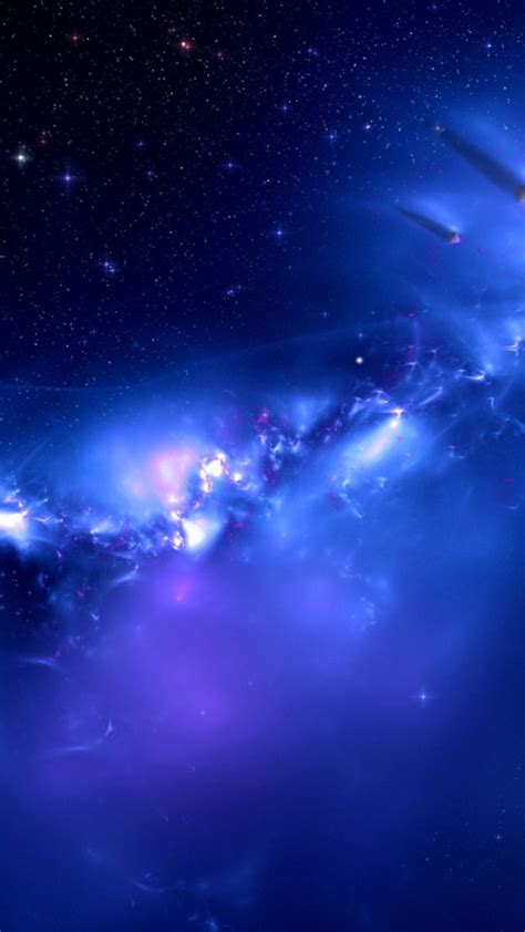 Galaxy Blue Background Wallpaper Blue Galaxy Wallpaper