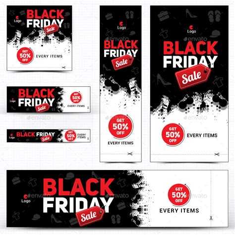 Black Friday Banners Bundle 10 Sets 160 Designs By Doto Graphicriver