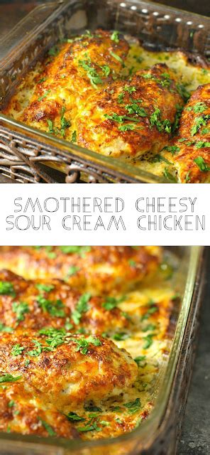 We're talking joy of cooking and mastering the art of cooking. Smothered Cheesy Sour Cream Chicken | Show You Recipes