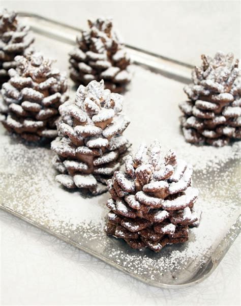 Edible Snowy Chocolate Pine Cones Fun Crafts Kids