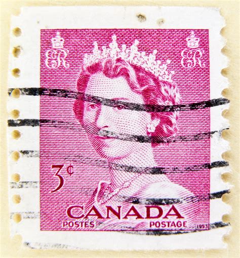 It is not always apparent, whether a stamp is expensive or not. old canadian stamp Canada 3c E R Queen Elizabeth II pink p ...