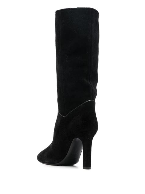 Saint Laurent Tracy 90mm Knee High Boots In Black Modesens